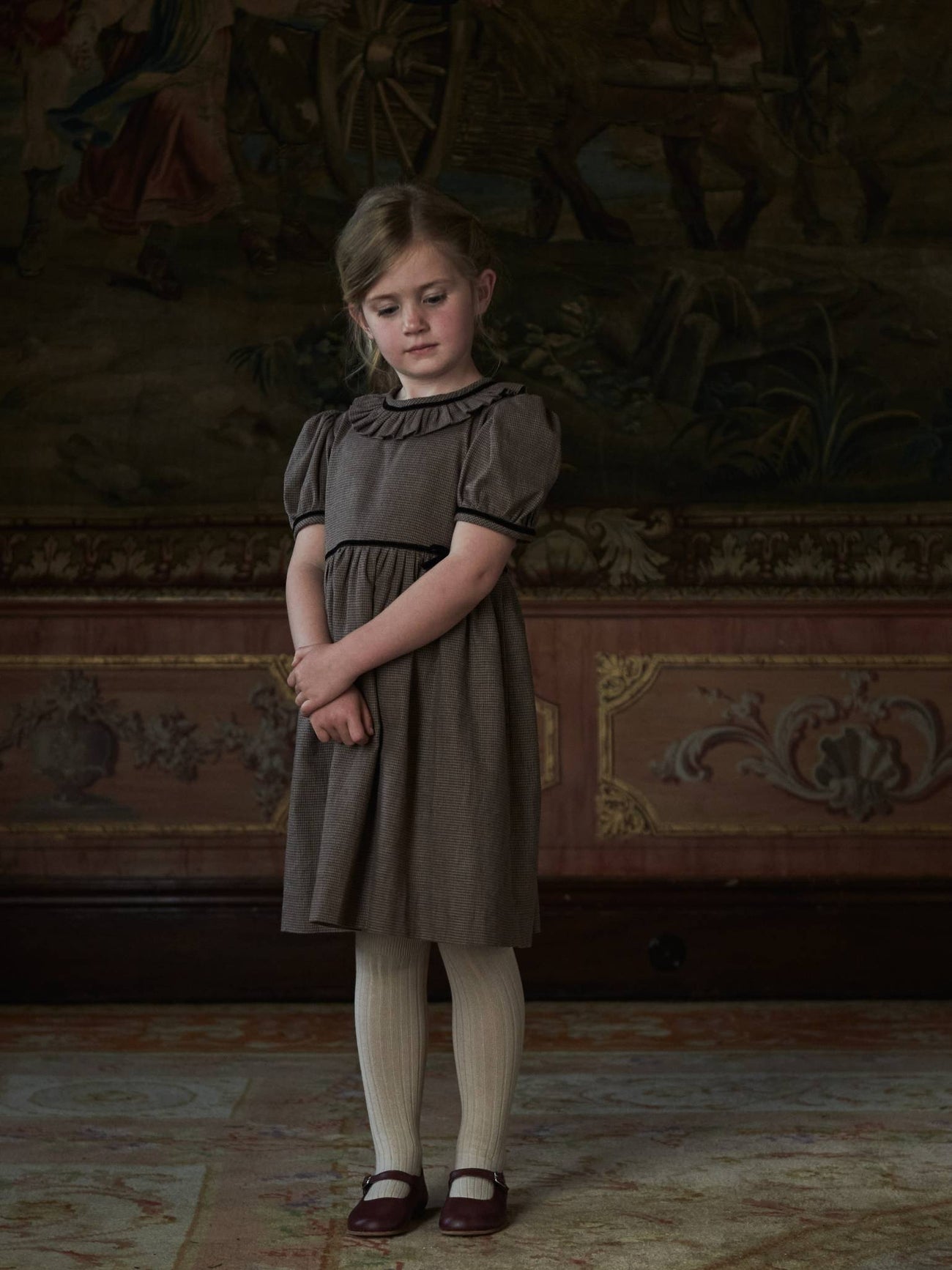 Brown Tweed Elizabeth Girl Dress