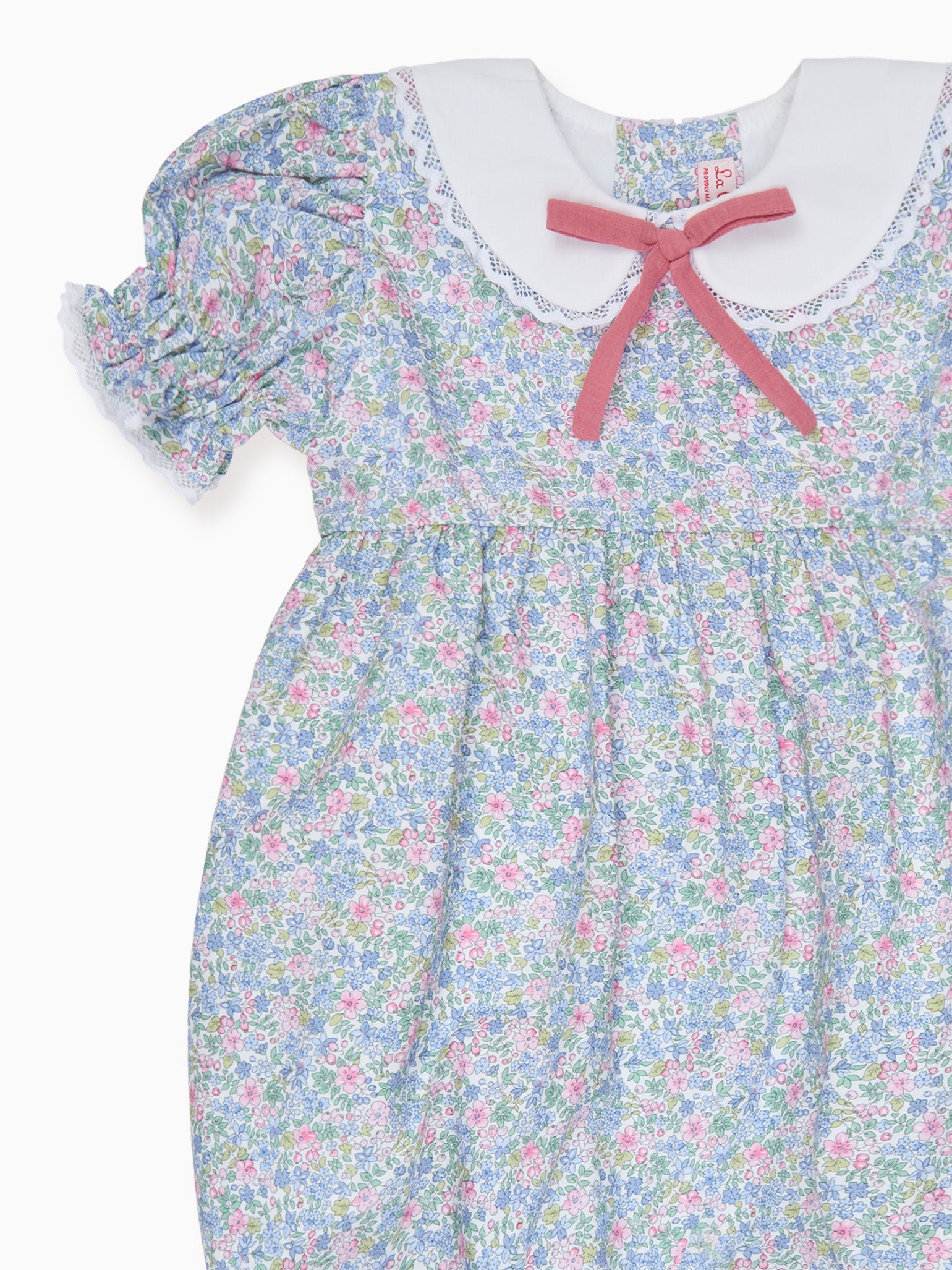 Light Blue Floral Eloisa Baby Girl Romper