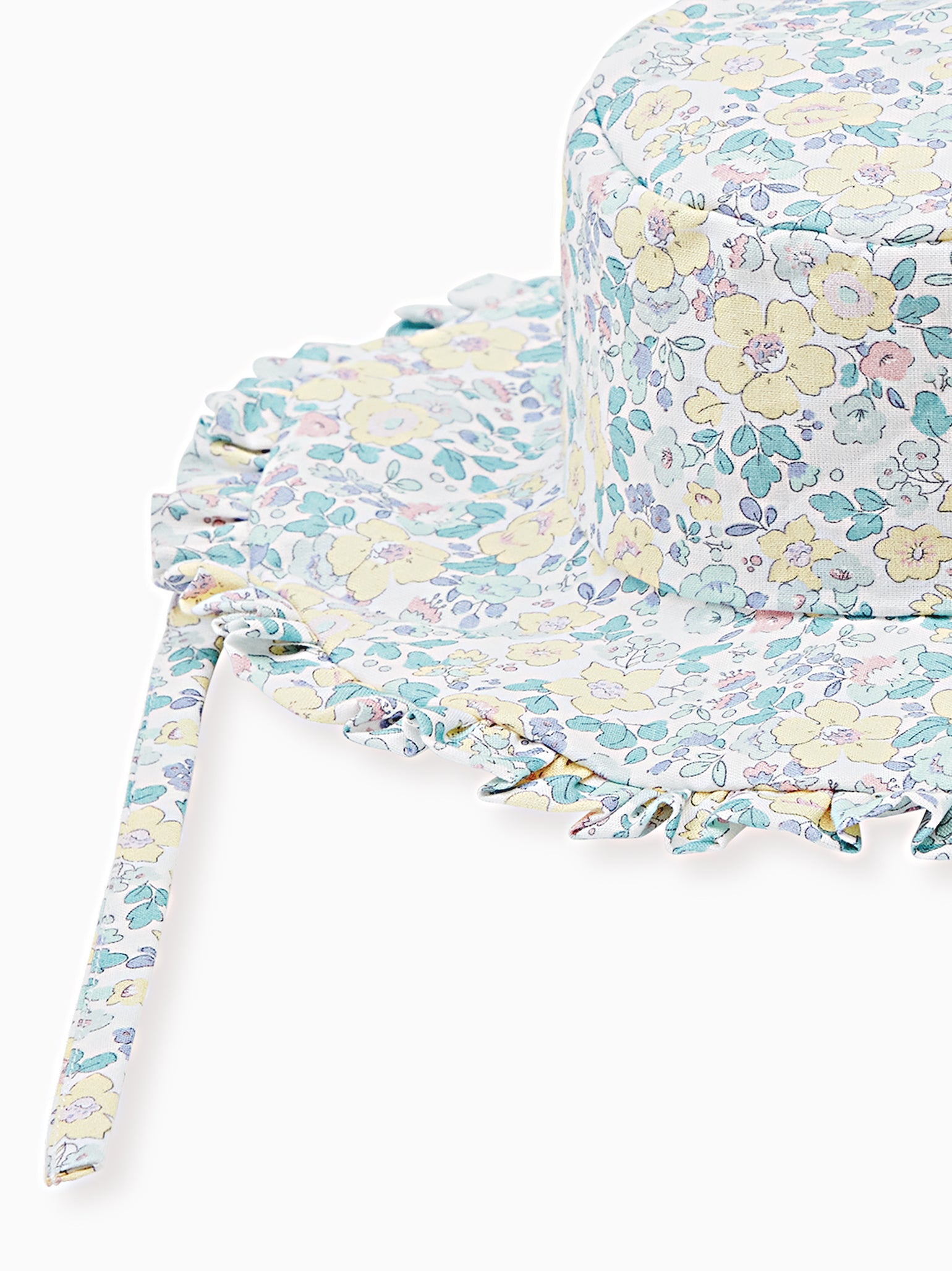 Yellow Floral Emilia Girl Cotton Hat