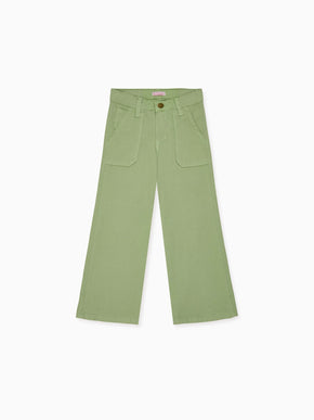 Green Enola Girl Wide Leg Jeans