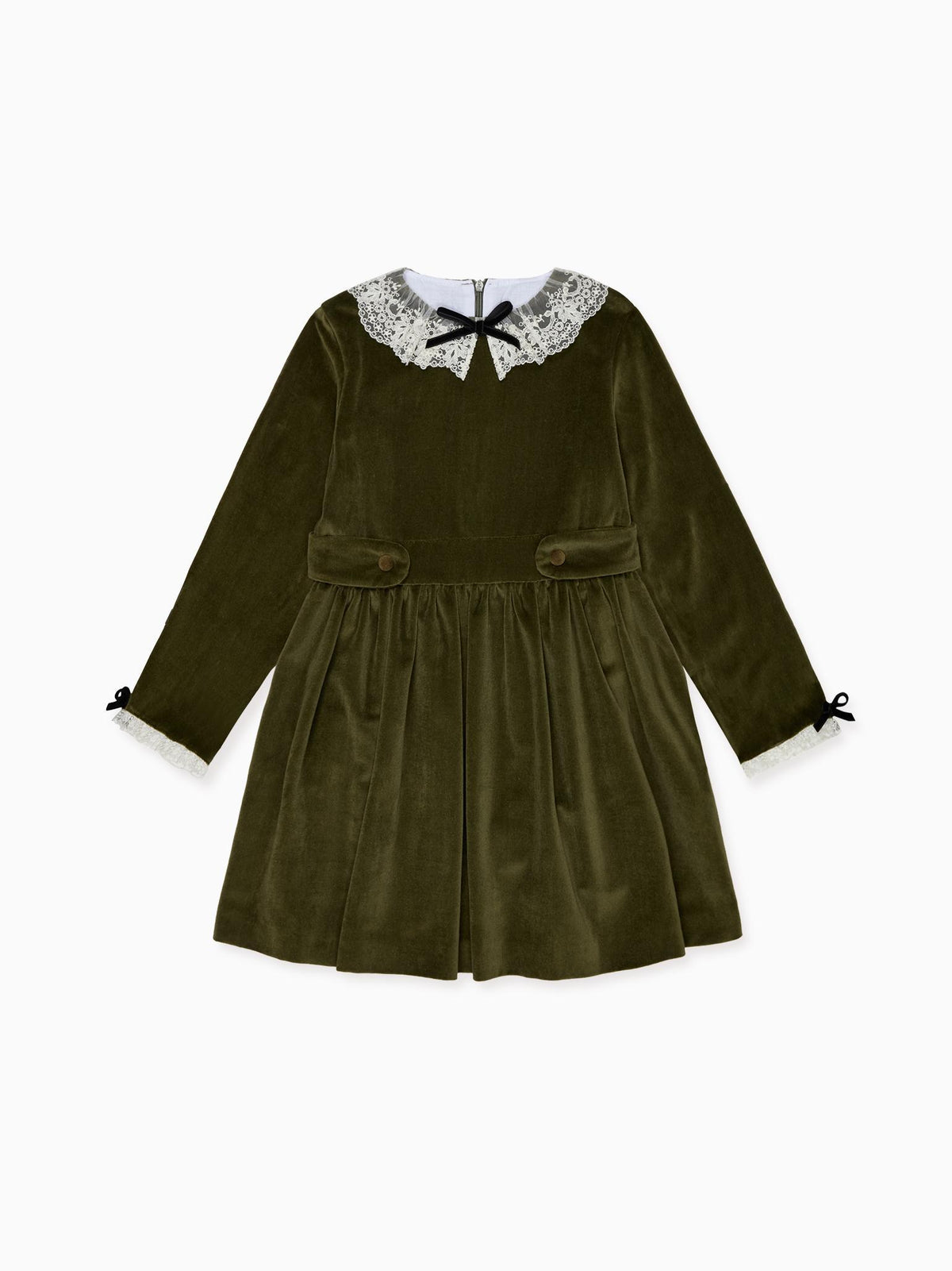 Olive Eva Velvet Girl Dress