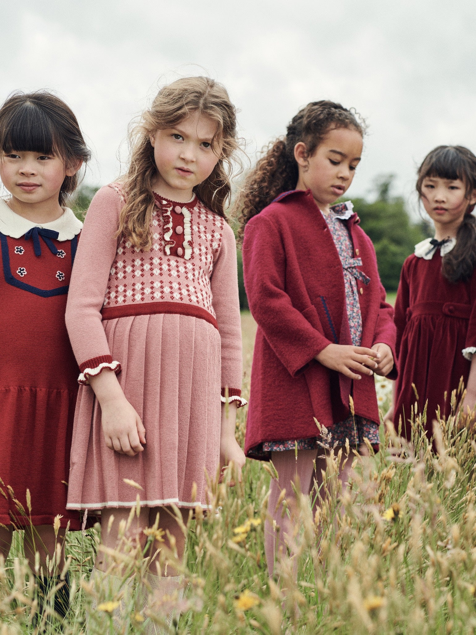 Dark Pink Oracia Merino Girl Knitted Dress