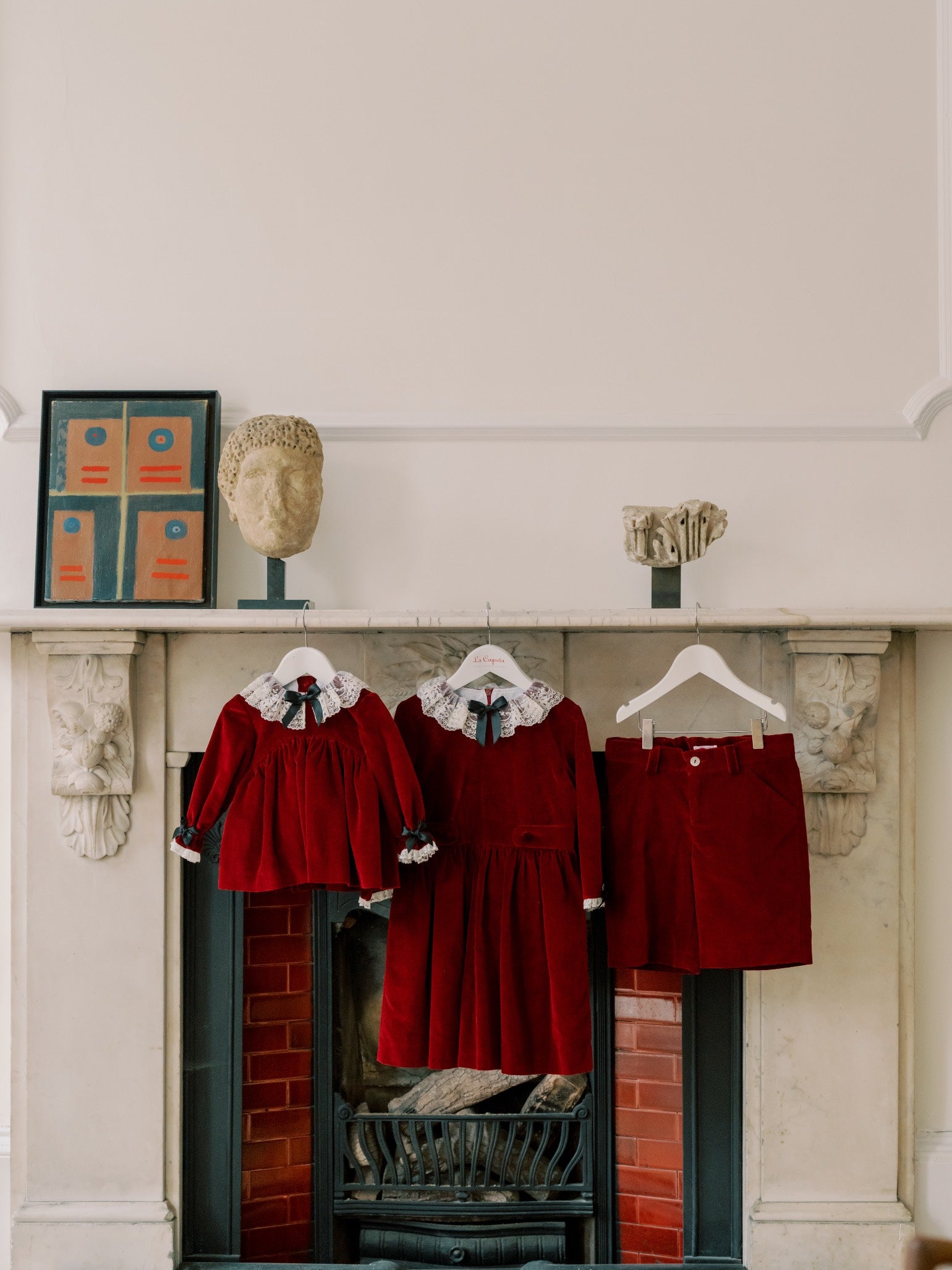 Burgundy Eva Velvet Girl Dress