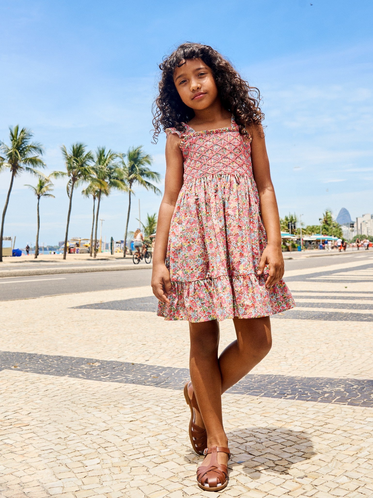 Evelia Made With Liberty Fabric Girl Dress & Sofia Girl Sandals Outfit Bundle