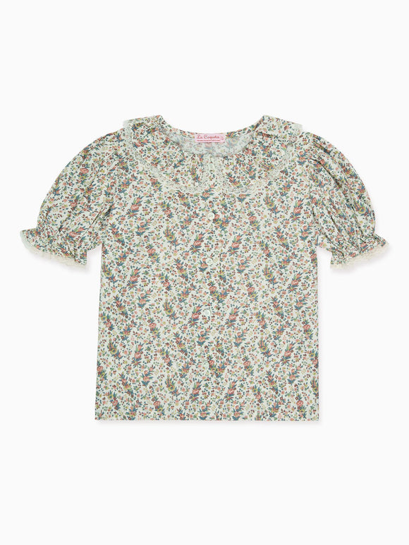 Ivory Floral Faustina Liberty Girl Shirt