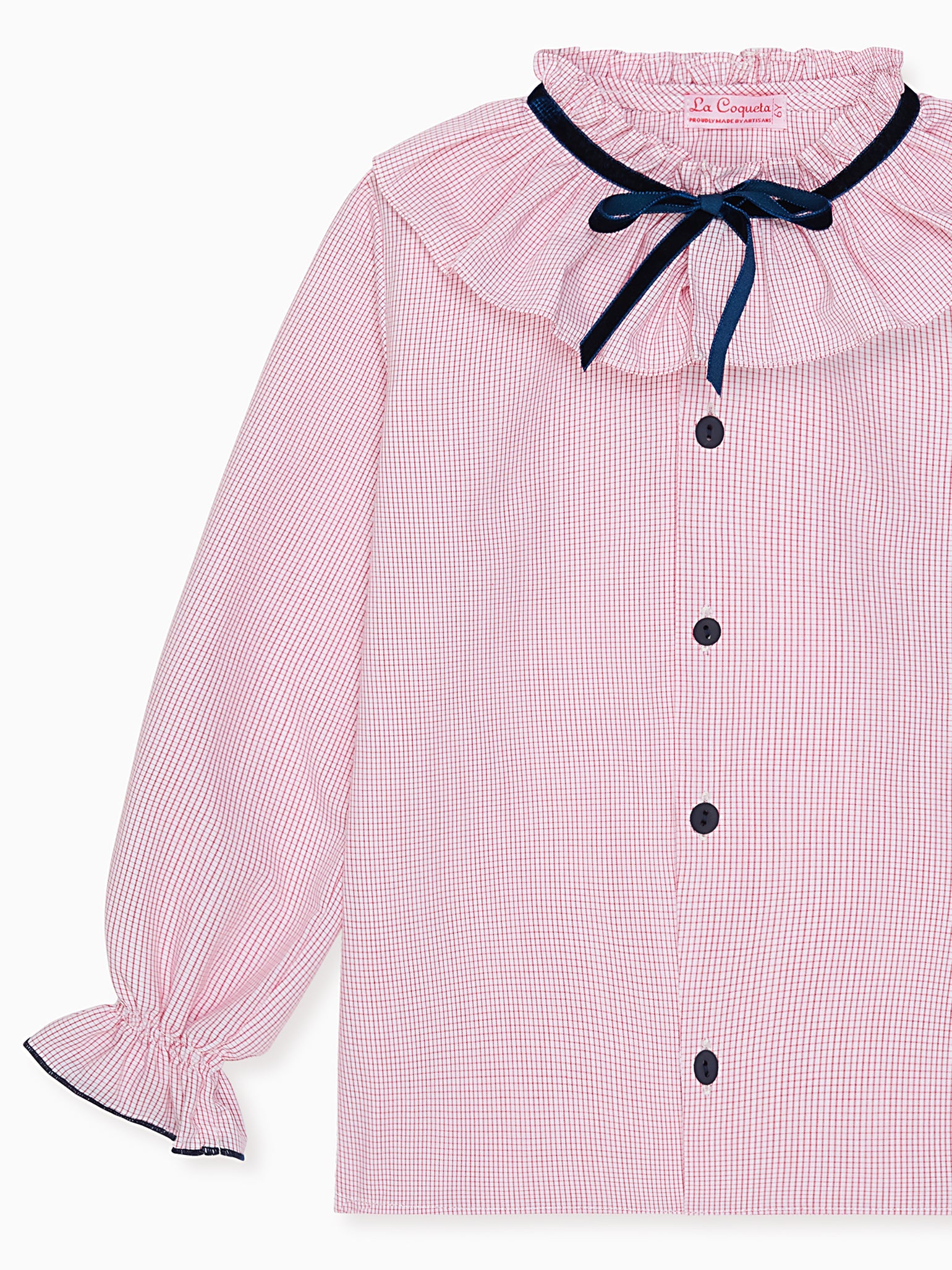 Red Check Felixa Girl Long Sleeve Shirt