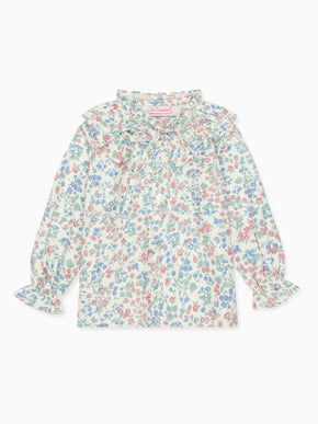 Cherry Floral Felixa Long Sleeve Baby Girl Shirt