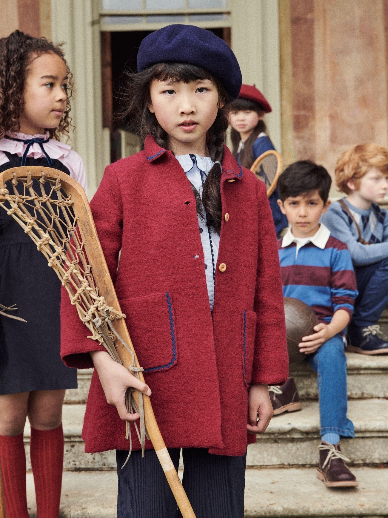 Blue Sacha Girl Long Sleeve Shirt