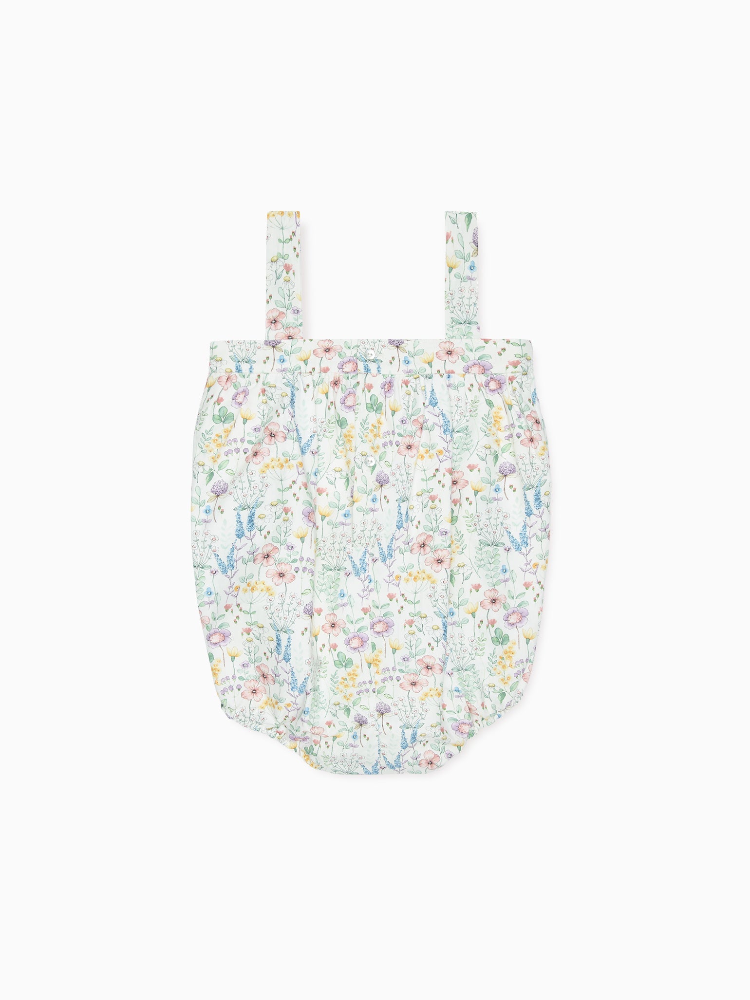 Ivory Floral Filada Baby Girl Romper Overalls