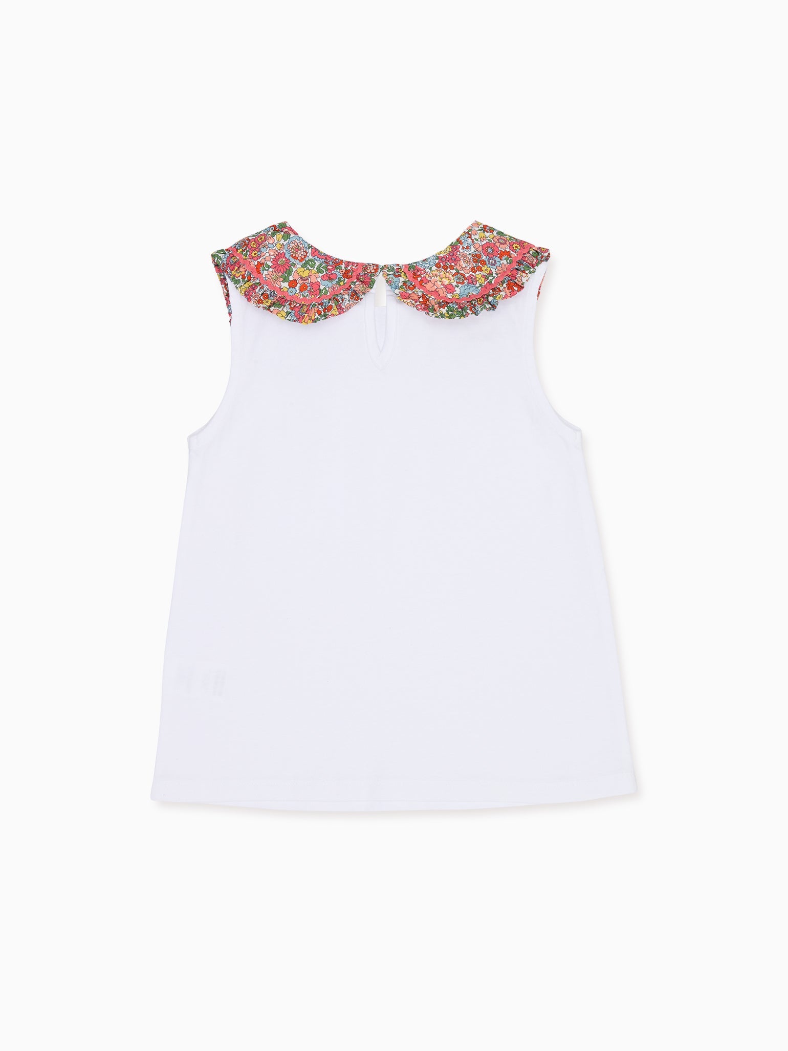 Coral Floral Florentina Girl Made With Liberty Fabric Top