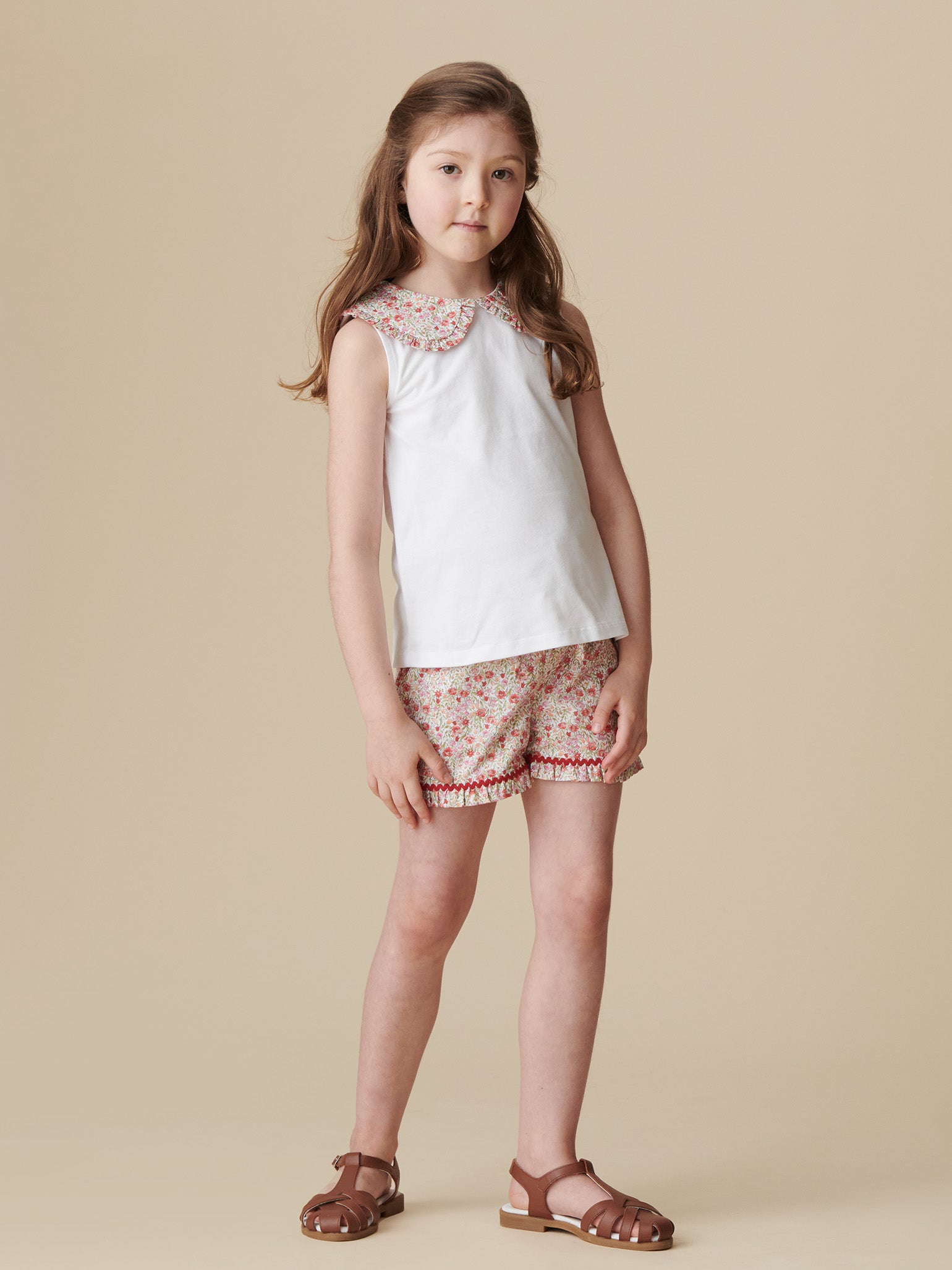 Red Floral Florentina Girl Top
