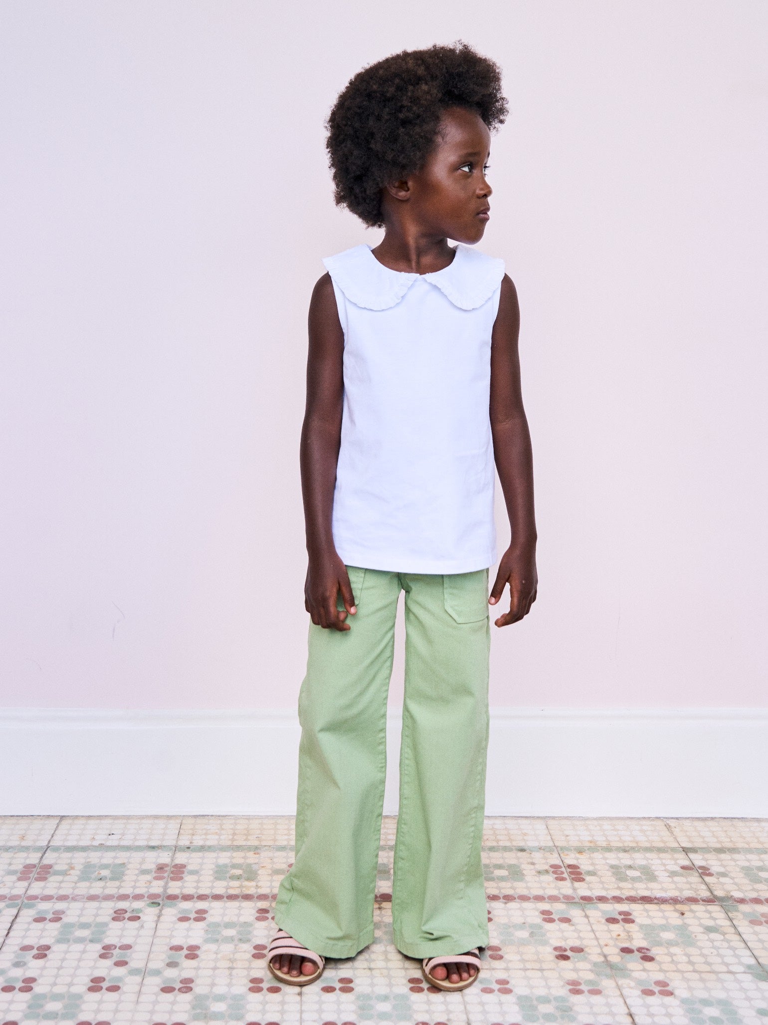 Green Enola Girl Wide Leg Jeans