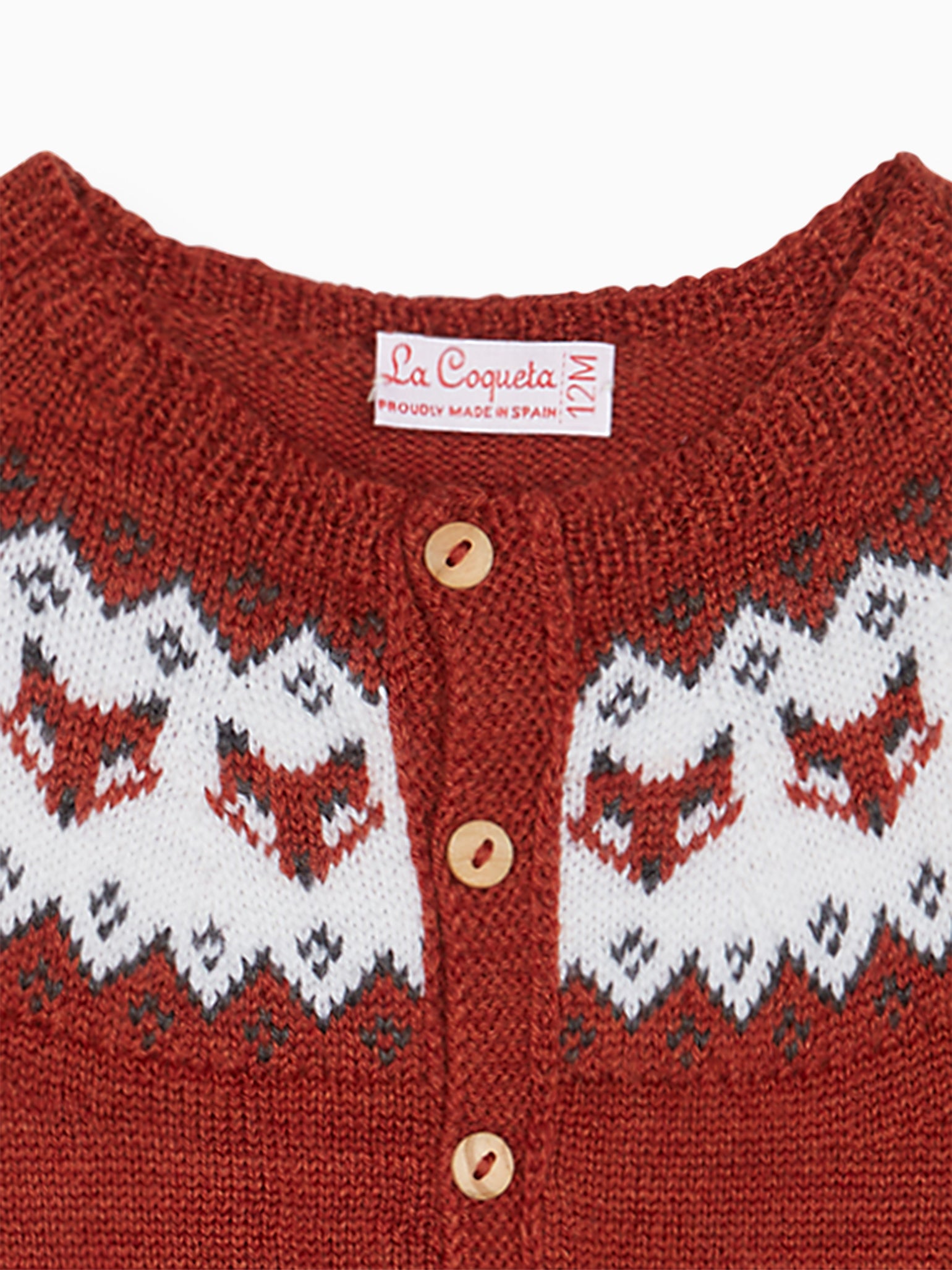 Terracotta Fonda Intarsia Merino Baby Set