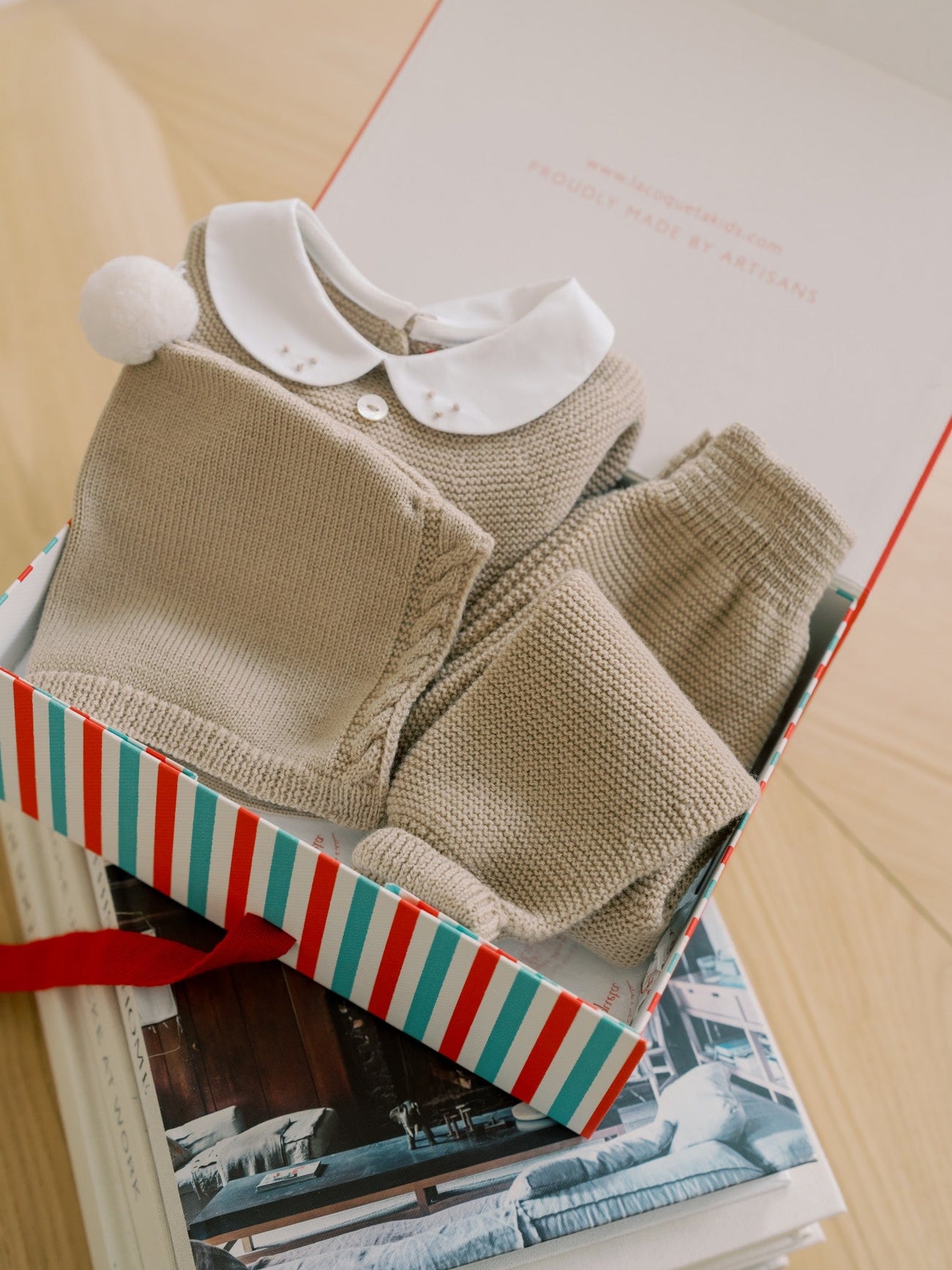 Camel Fonzo Merino Baby Knitted Gift Box Set