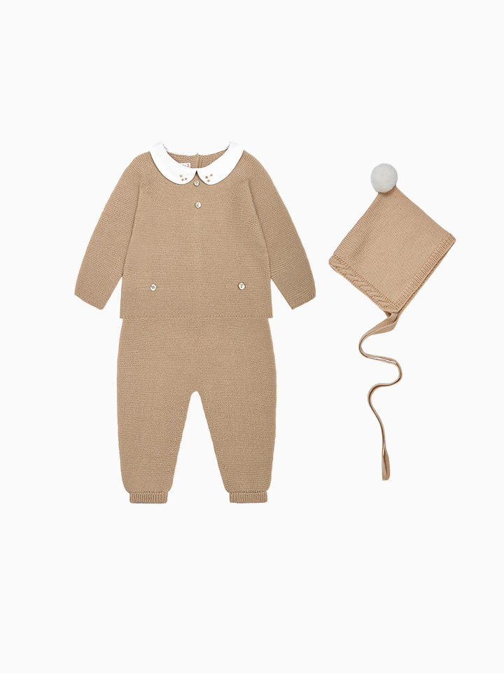 Camel Fonzo Merino Baby Knitted Gift Box Set