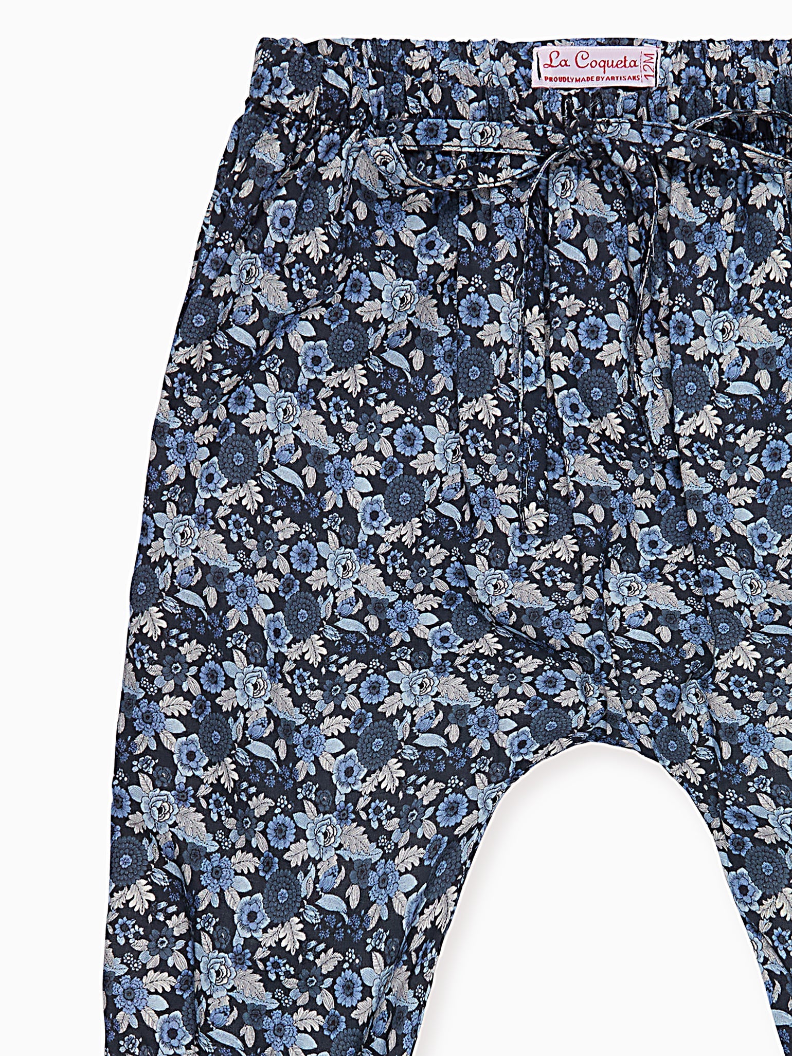 Navy Floral Forna Baby Girl Trousers