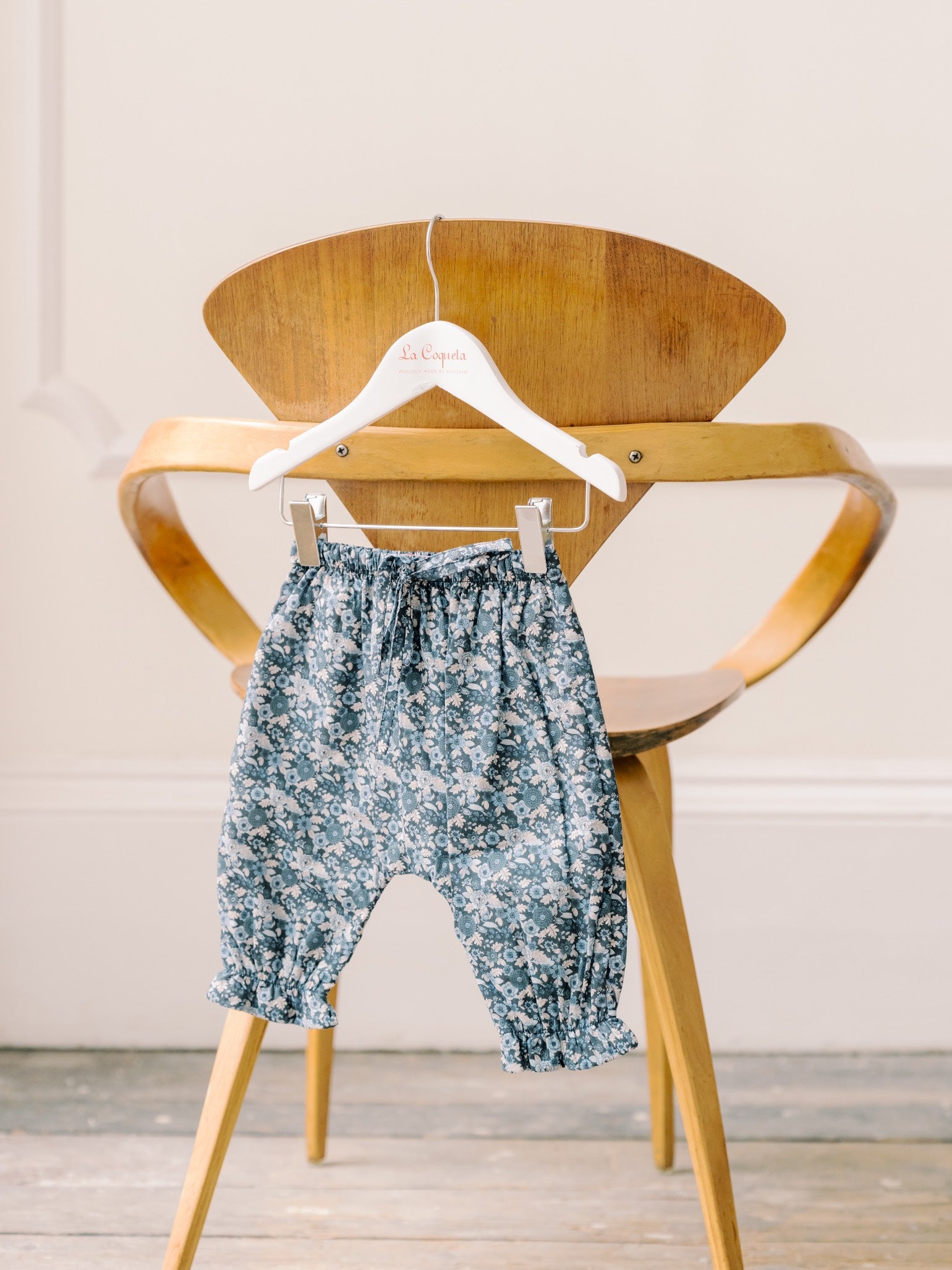 Navy Floral Forna Baby Girl Trousers