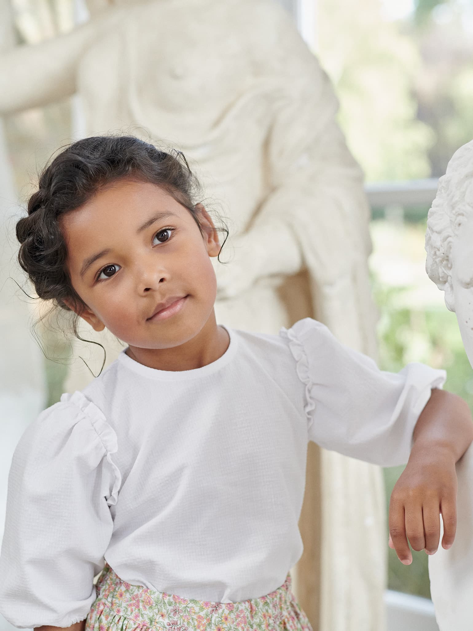 White Francesca Girl Cotton Top