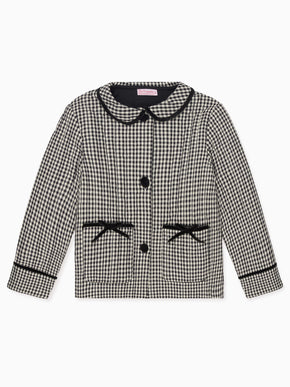 Black Gingham Gabriella Girl Jacket