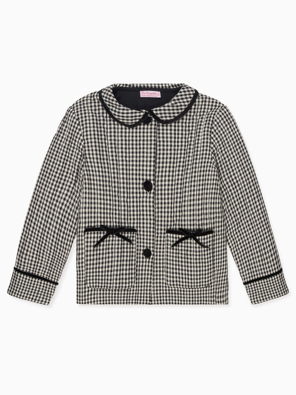 Black Gingham Gabriella Girl Jacket