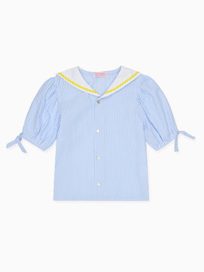 Blue Stripe Georgina Girl Shirt
