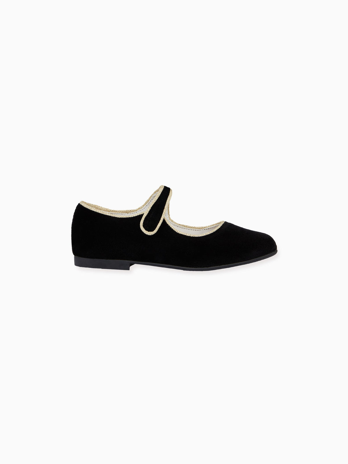 Black Velvet Girl Mary Jane Shoes