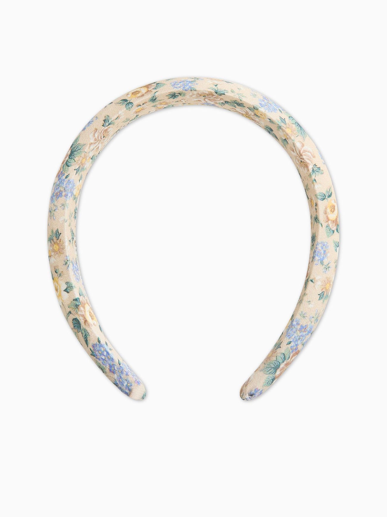Beige Floral Girl Wide Headband