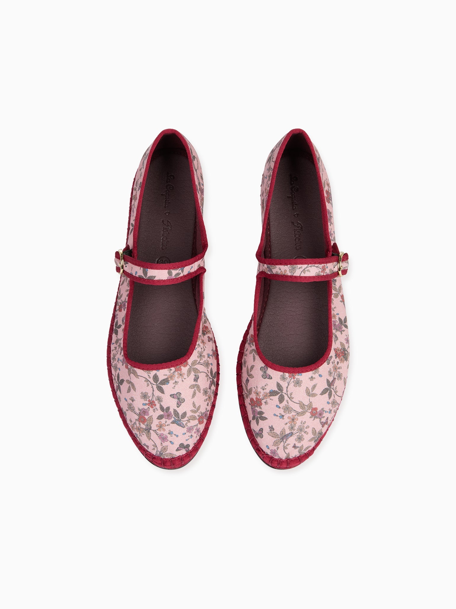 Flabelus x La Coqueta Girl Pink Floral Mary Jane Shoes