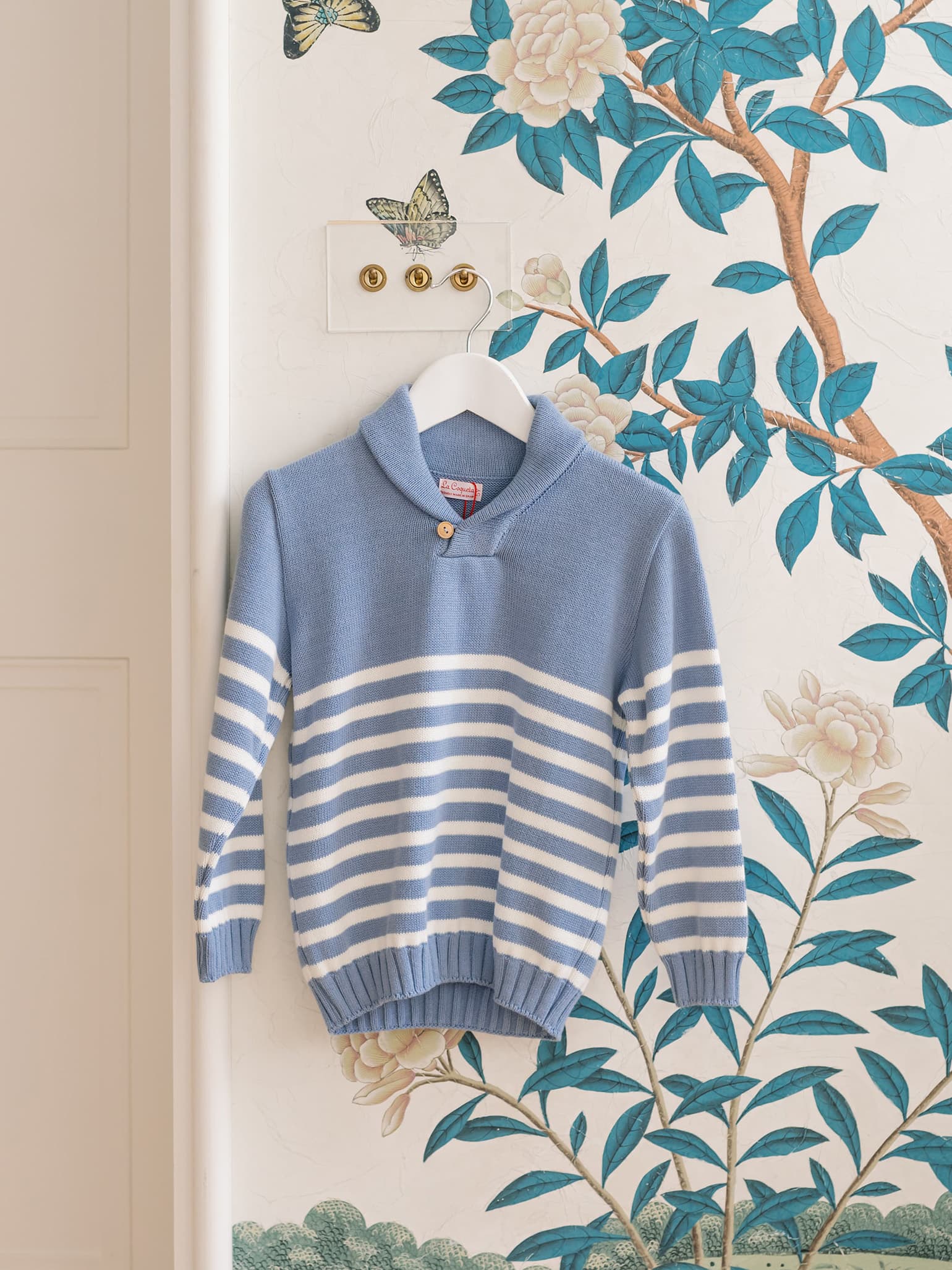 Blue Stripe Goyo Boy Cotton Jumper