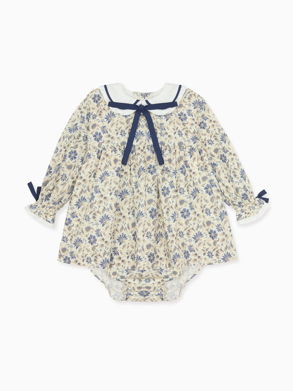 Blue Floral Granada Baby Girl Set