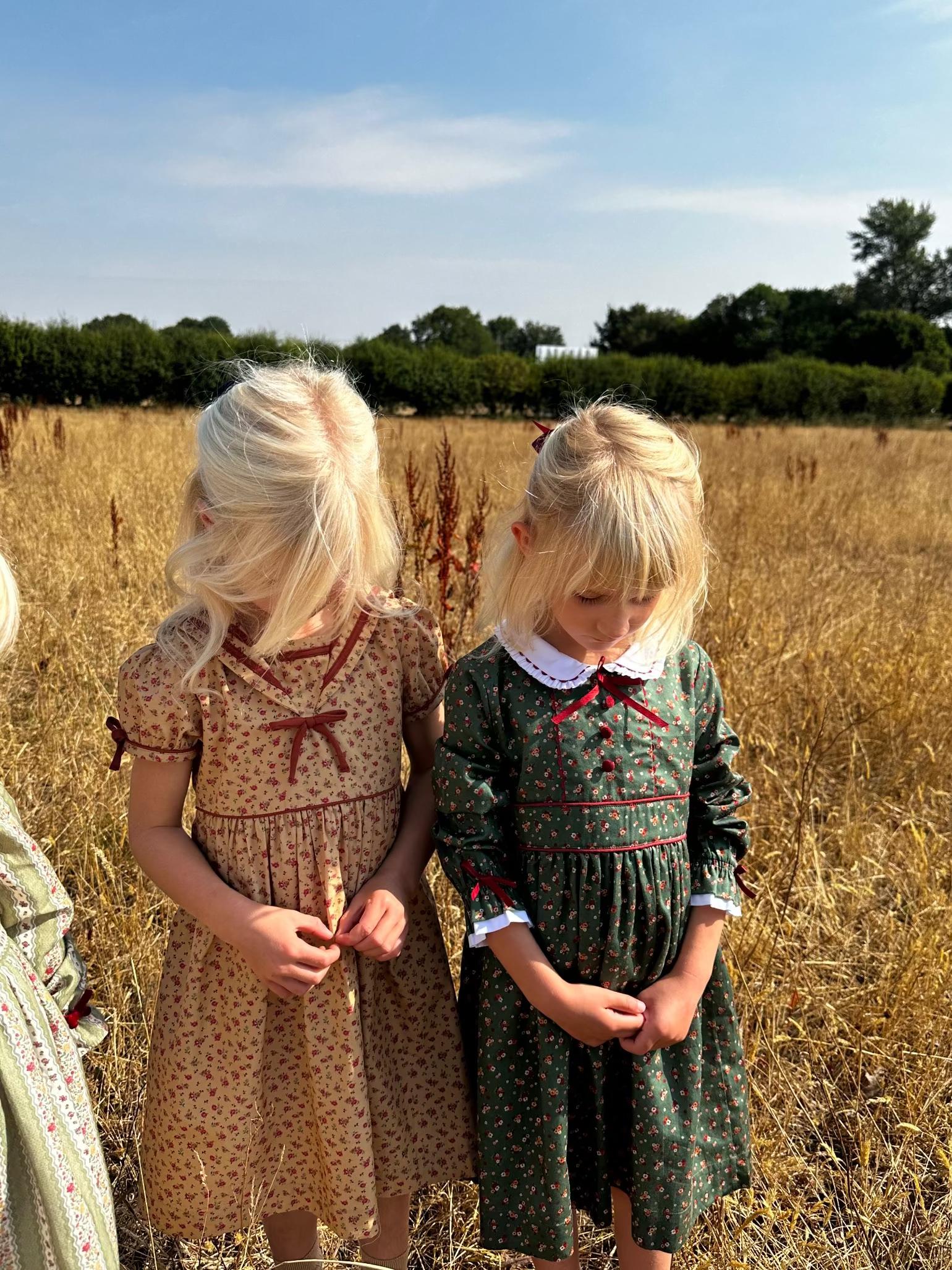 Green Floral Lilly Girl Dress
