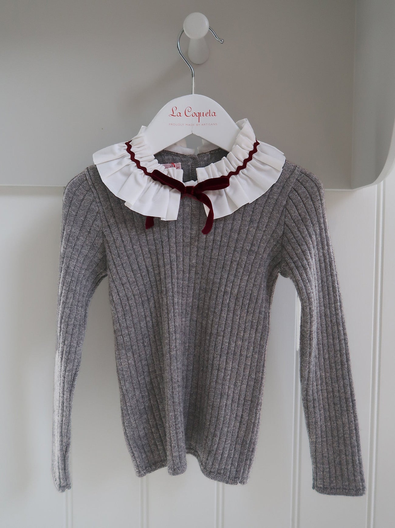 Grey Melange Tavi Merino Girl Jumper