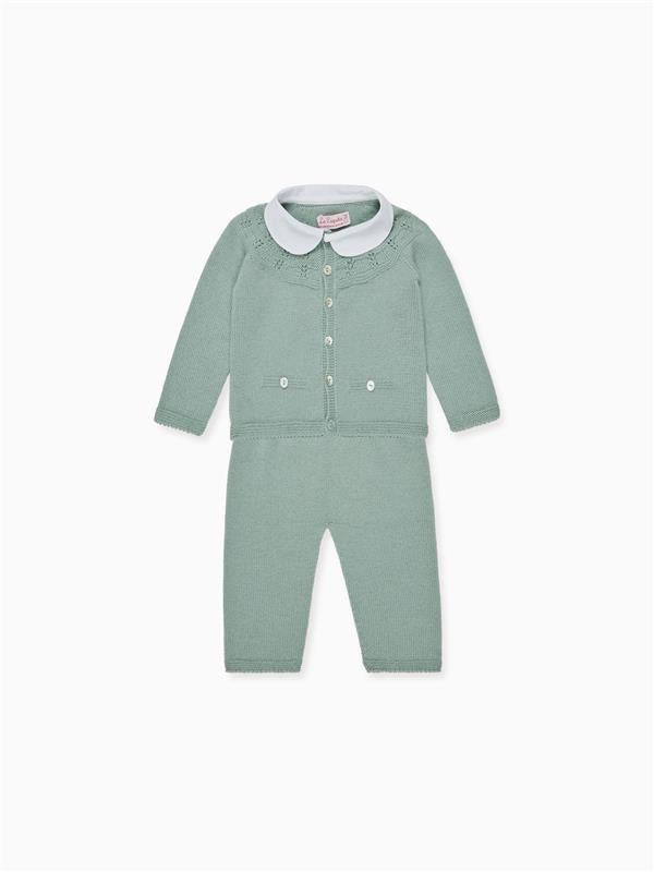 Sage Halo Merino Baby Knitted Gift Box Set