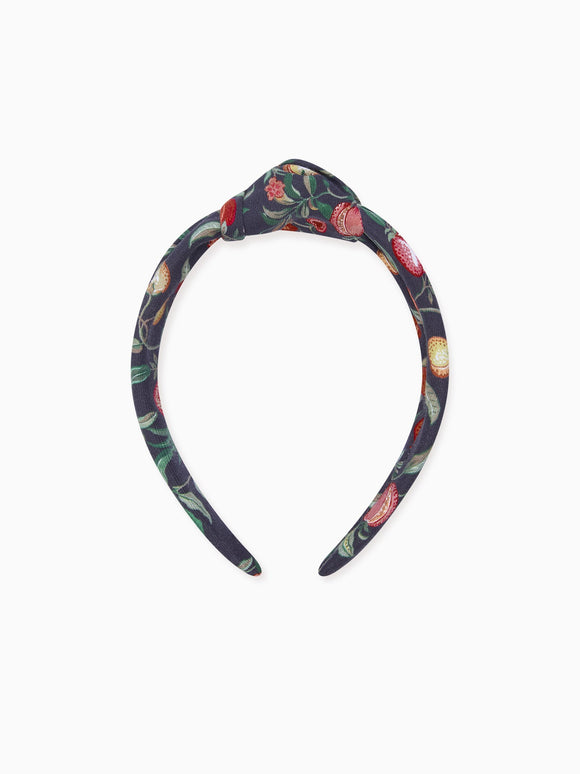 Black Pomegranate Girl Top Knot Hairband