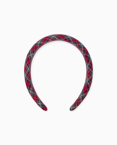 Red Tartan Girl Wide Hairband