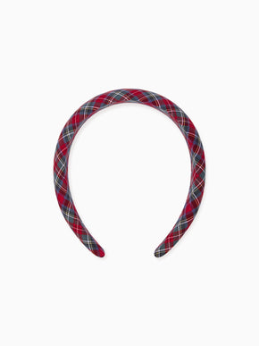 Red Tartan Girl Wide Hairband