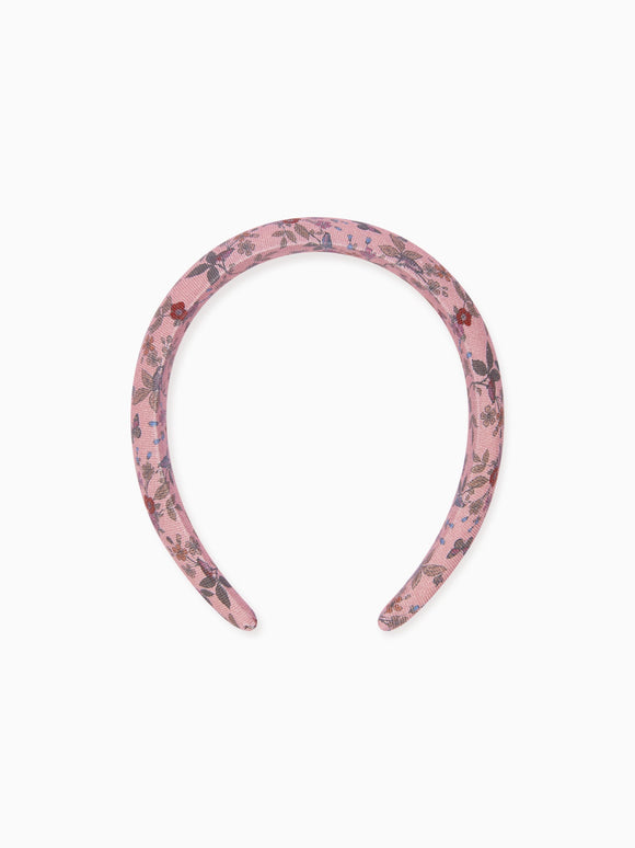 Dusty Pink Floral Girl Wide Hairband