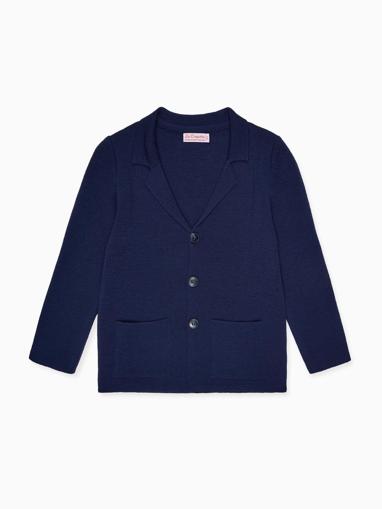 Navy Hector Merino Boy Cardigan