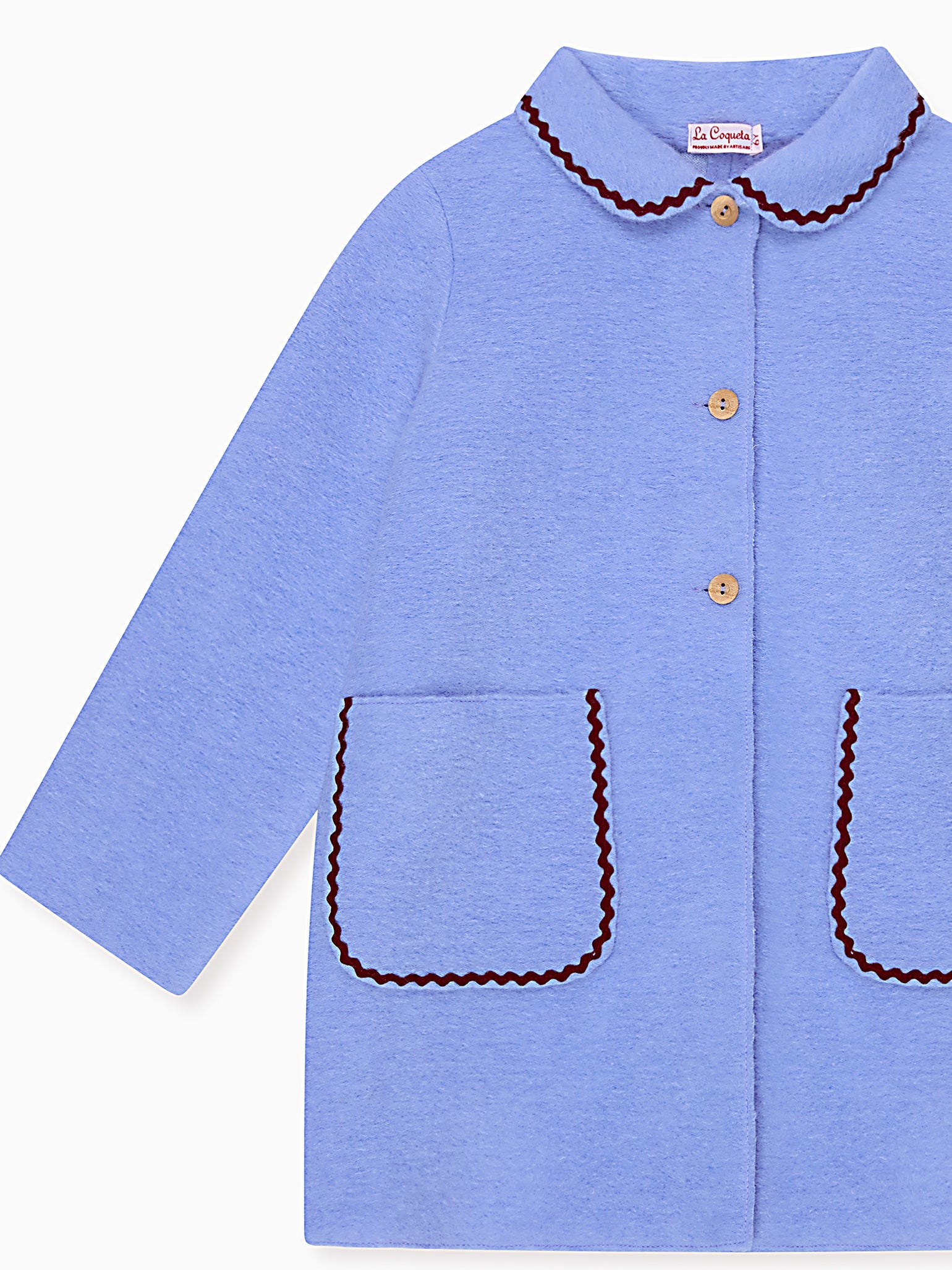 Dusty Blue Henrietta Girl Coat