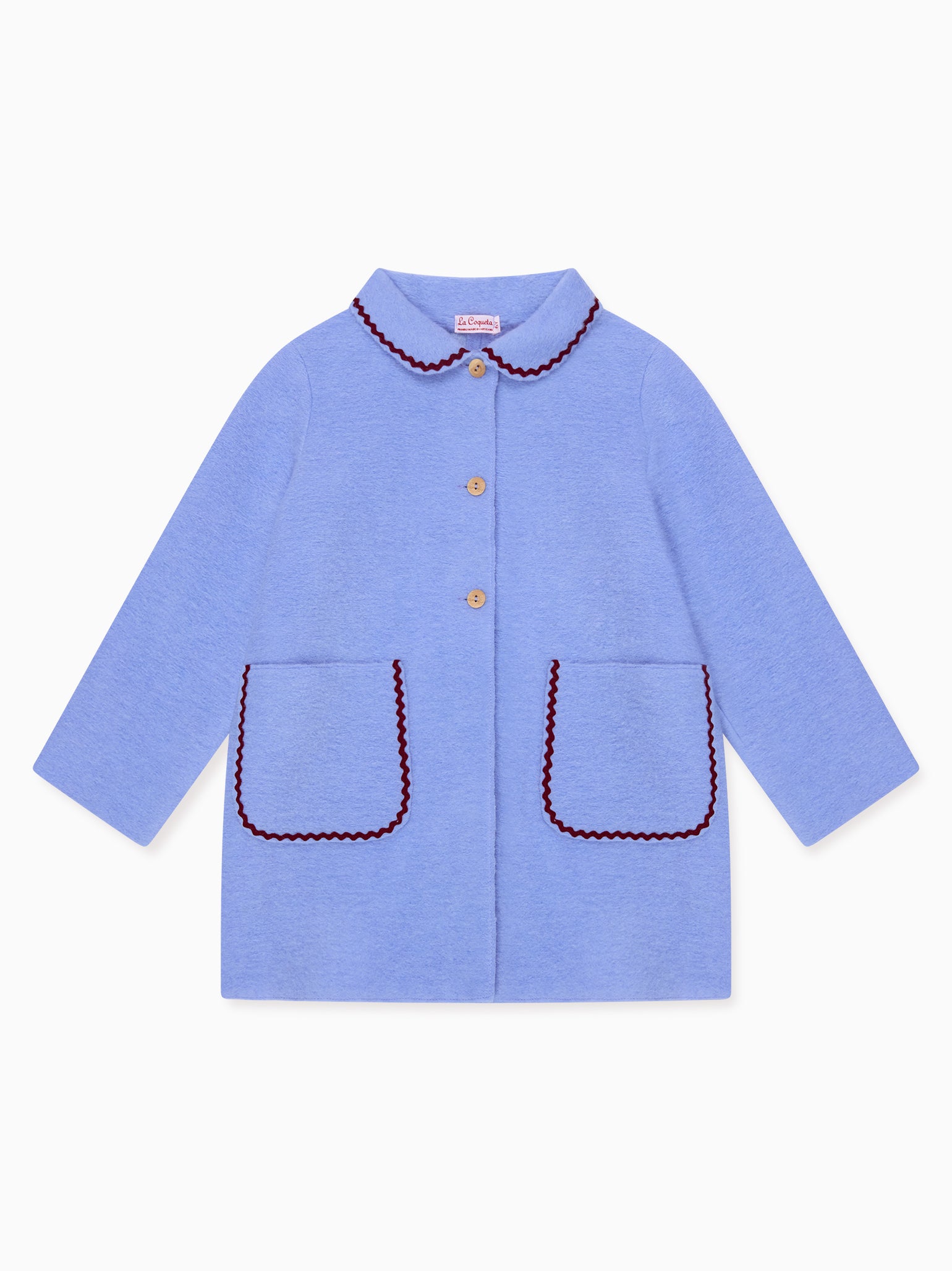 Dusty Blue Henrietta Girl Coat