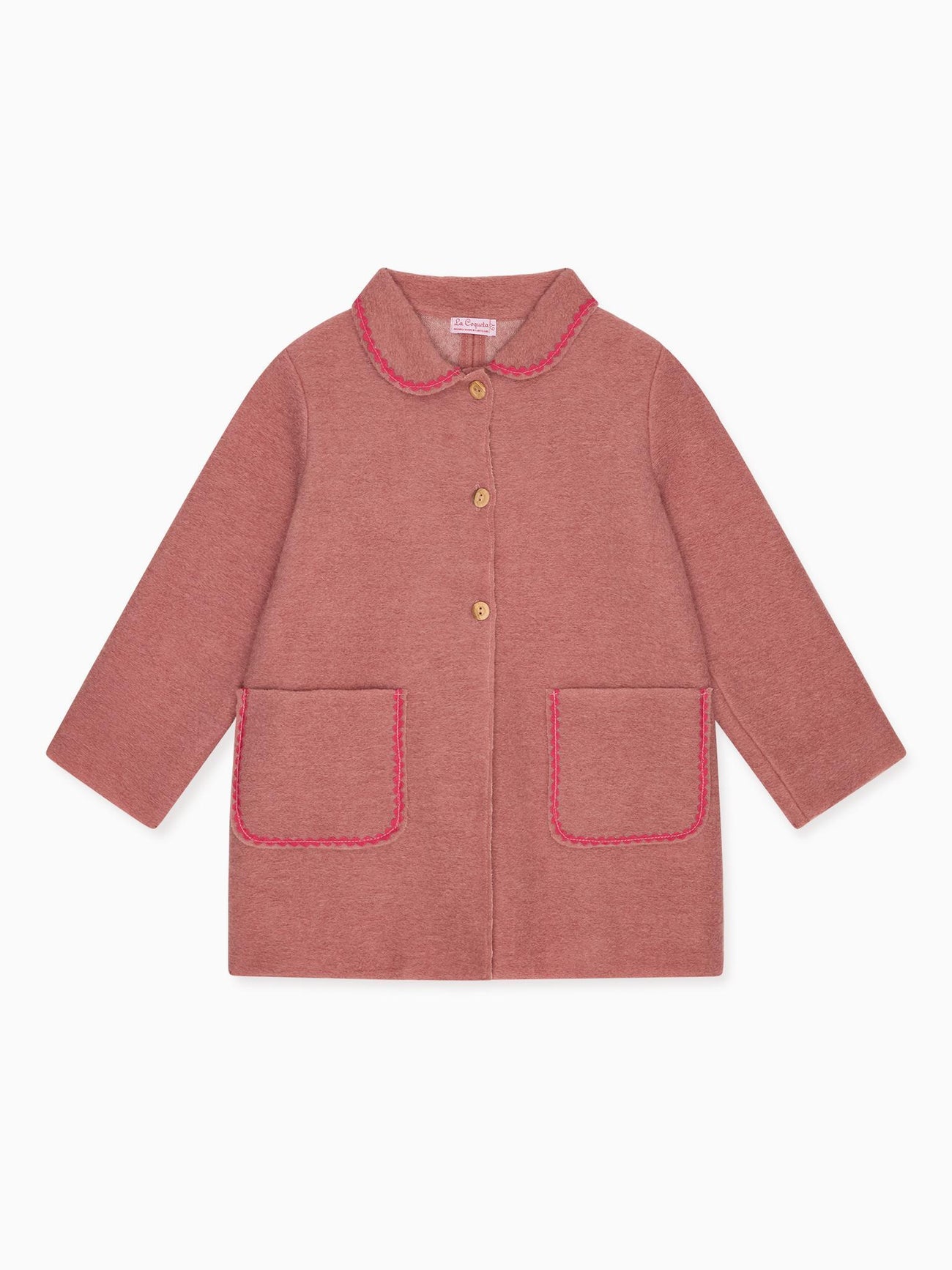 Dusty Pink Henrietta Girl Coat