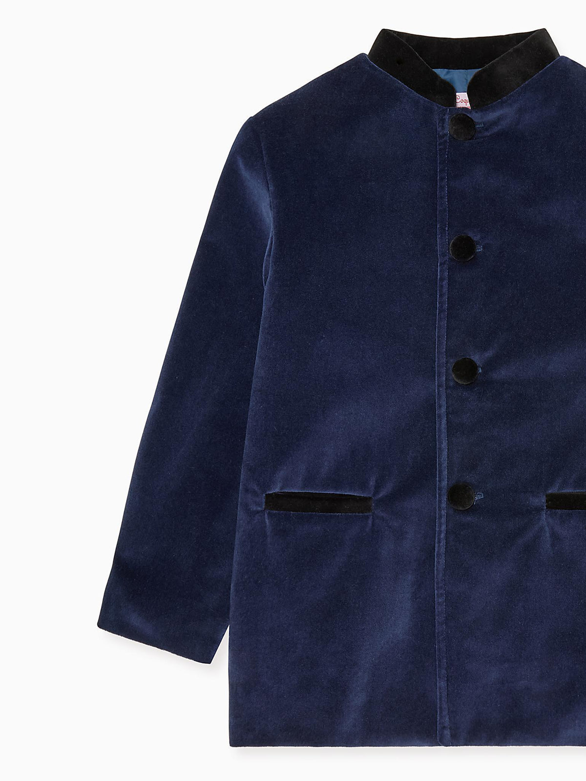 Navy Hugo Velvet Boy Jacket