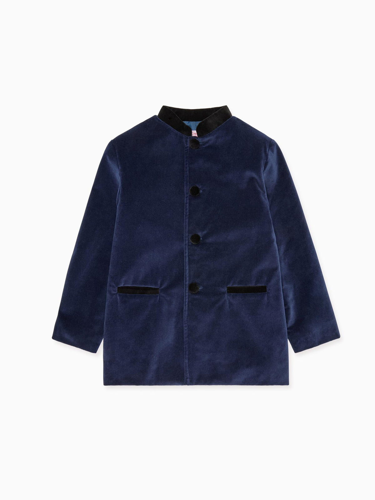 Navy Hugo Velvet Boy Jacket