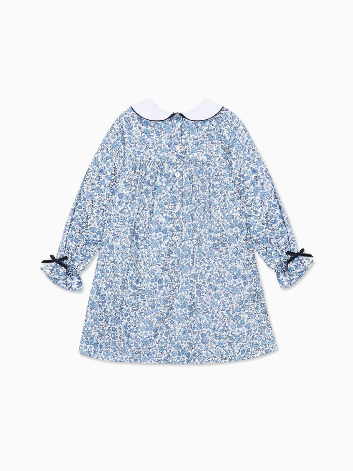 Blue Floral Iris Liberty Girl Empire Dress