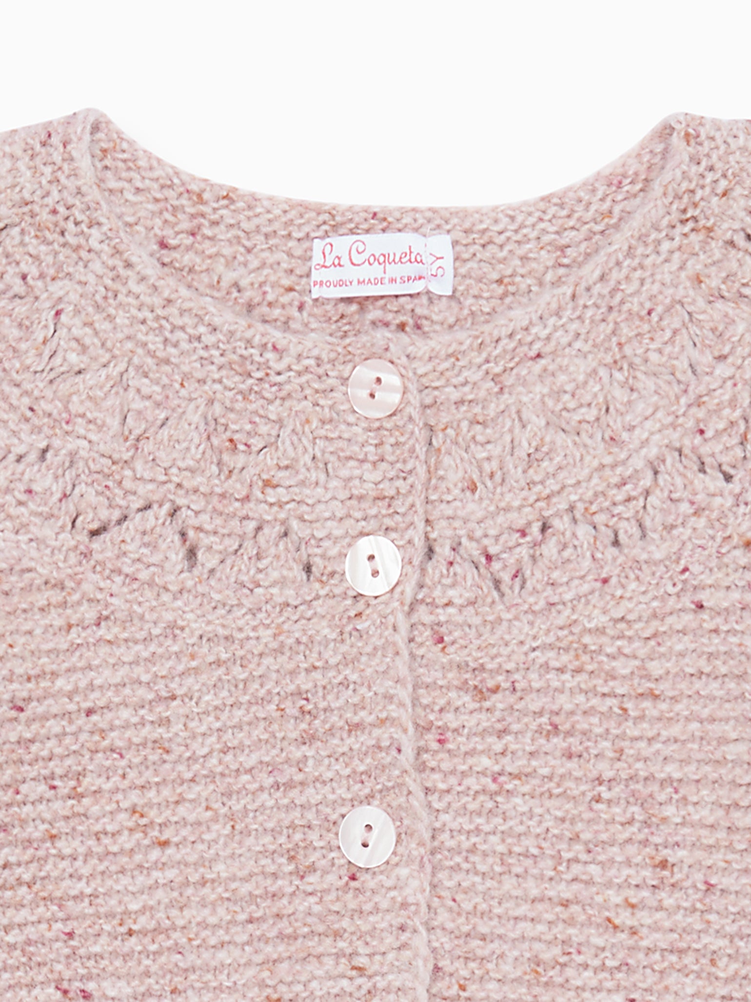 Pink Ivana Merino Girl Cardigan