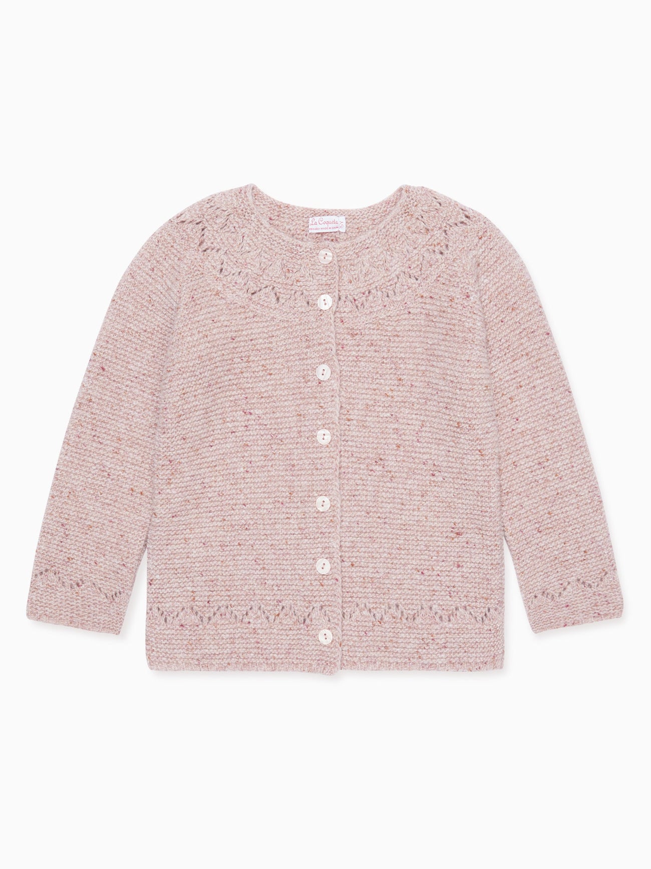 Pink Ivana Merino Girl Cardigan