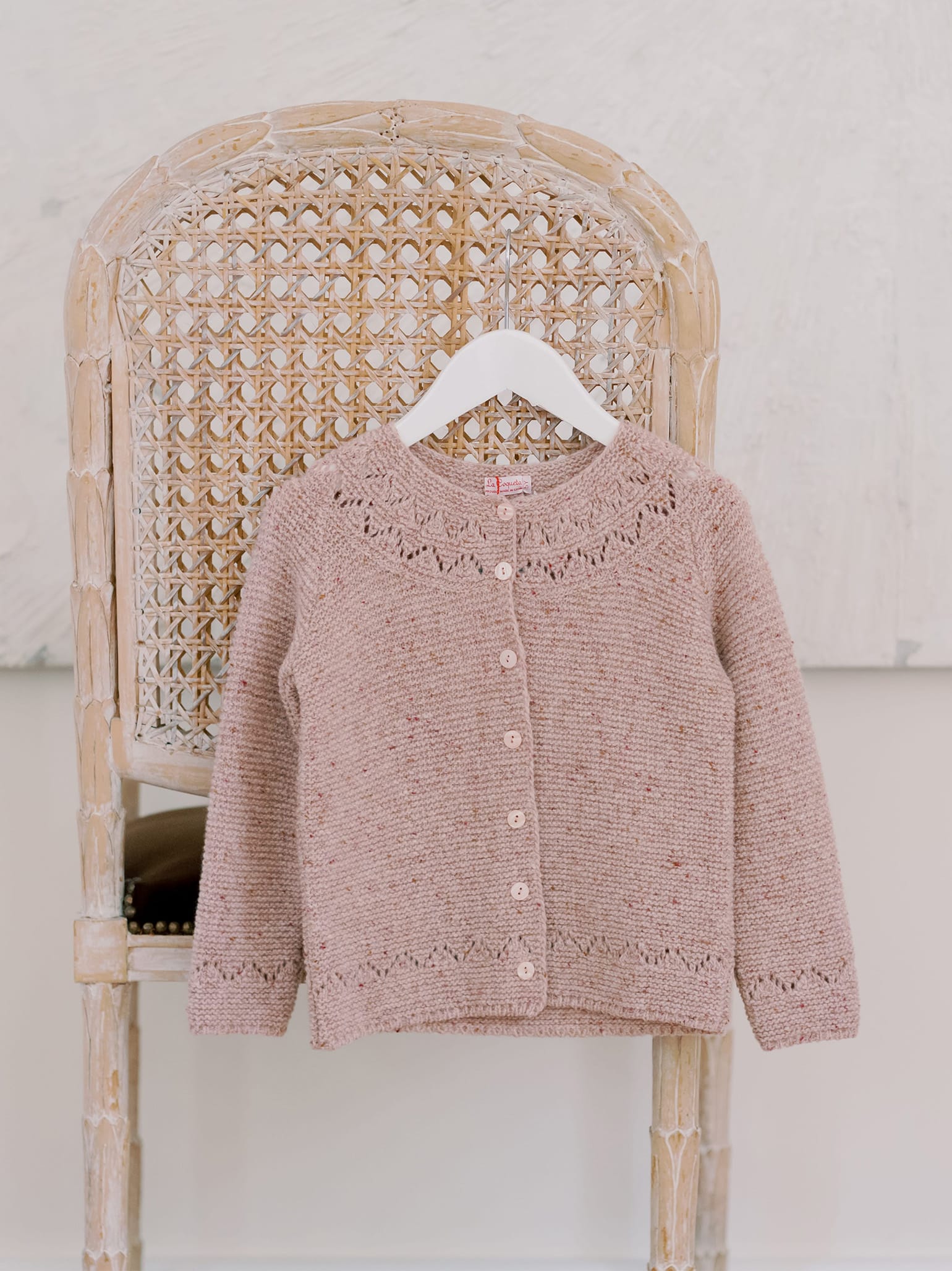 Pink Ivana Merino Girl Cardigan