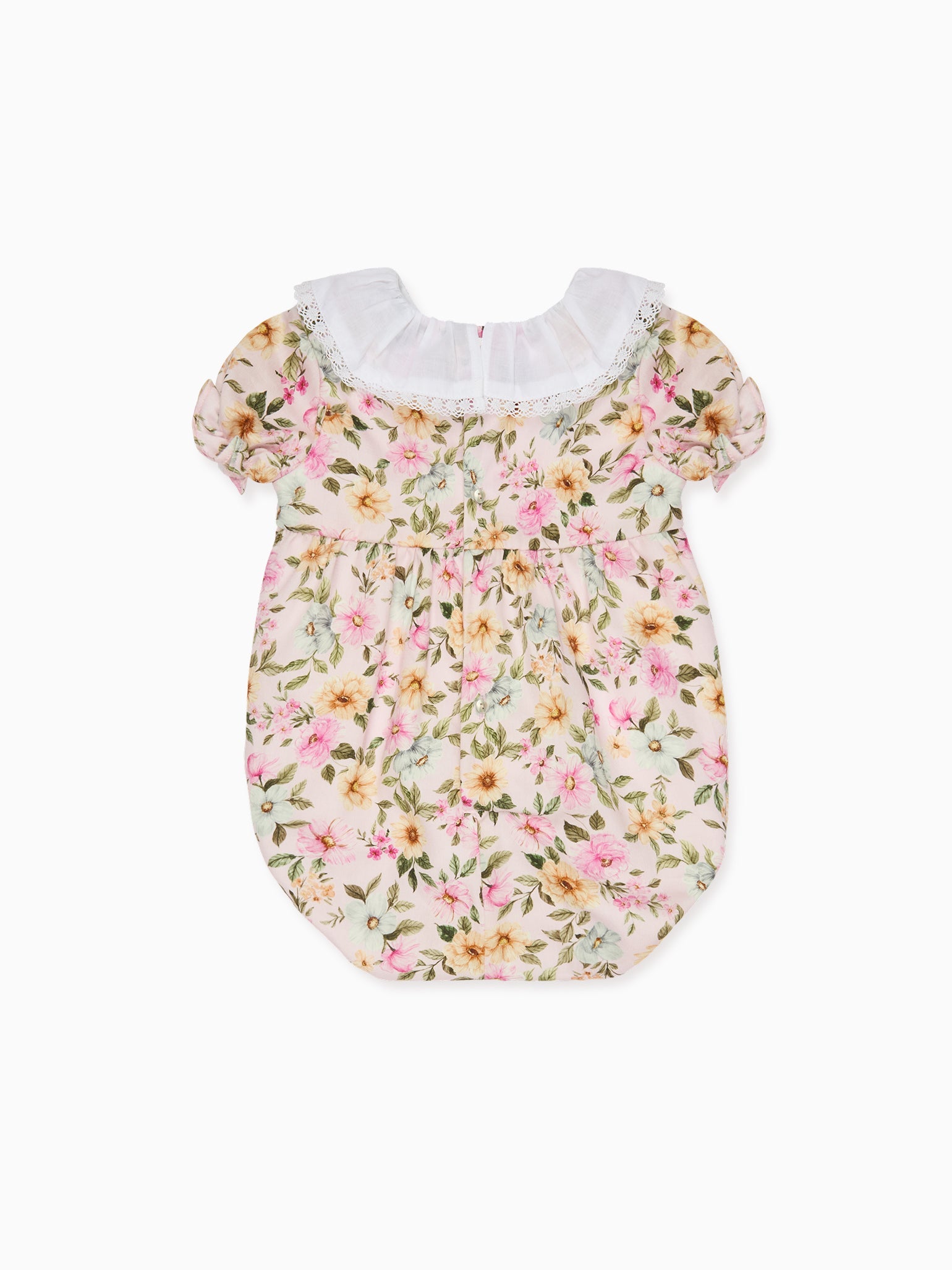 Light Pink Floral Izara Baby Girl Romper