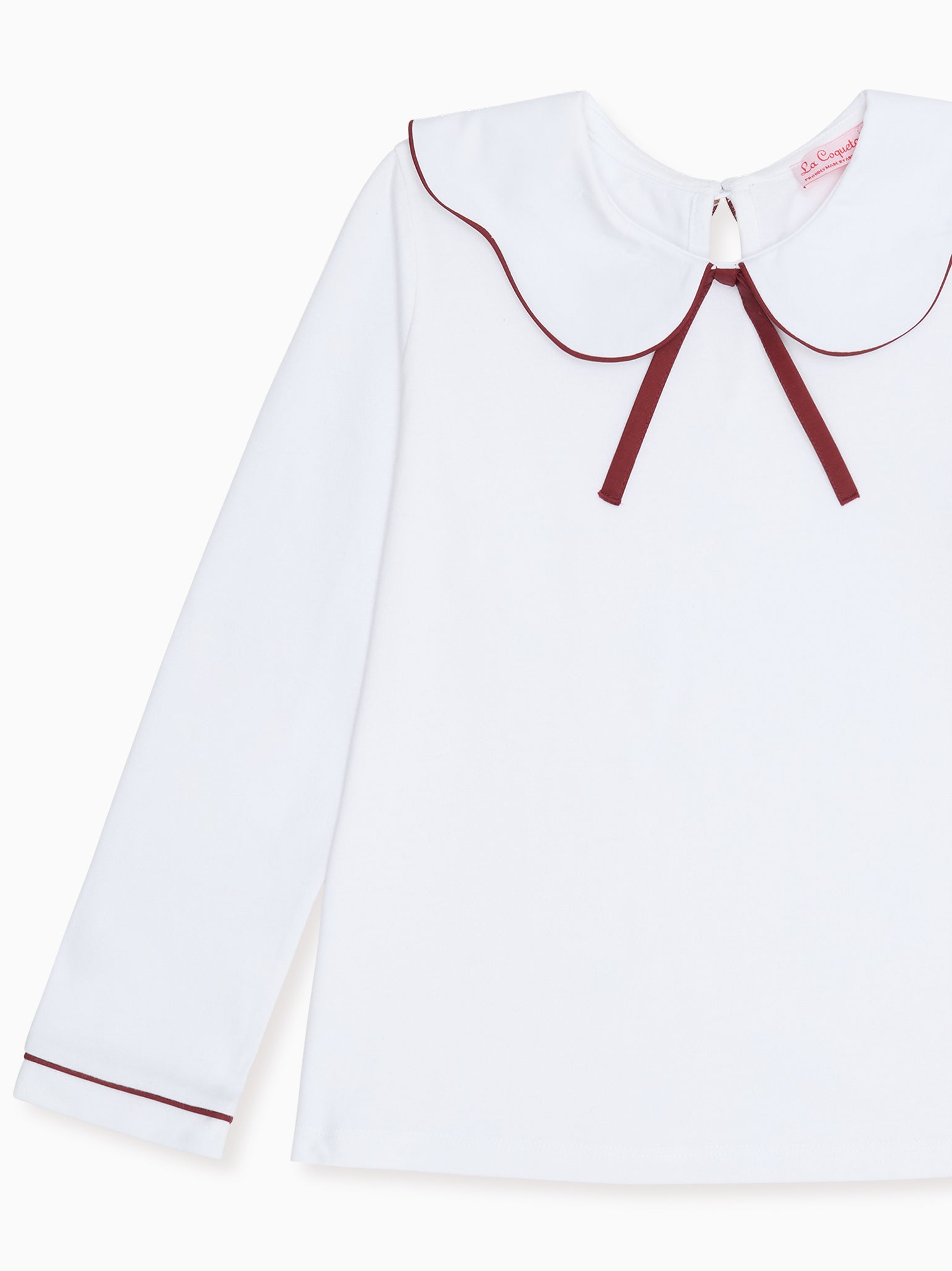 Burgundy Iziar Long Sleeve Girl Top