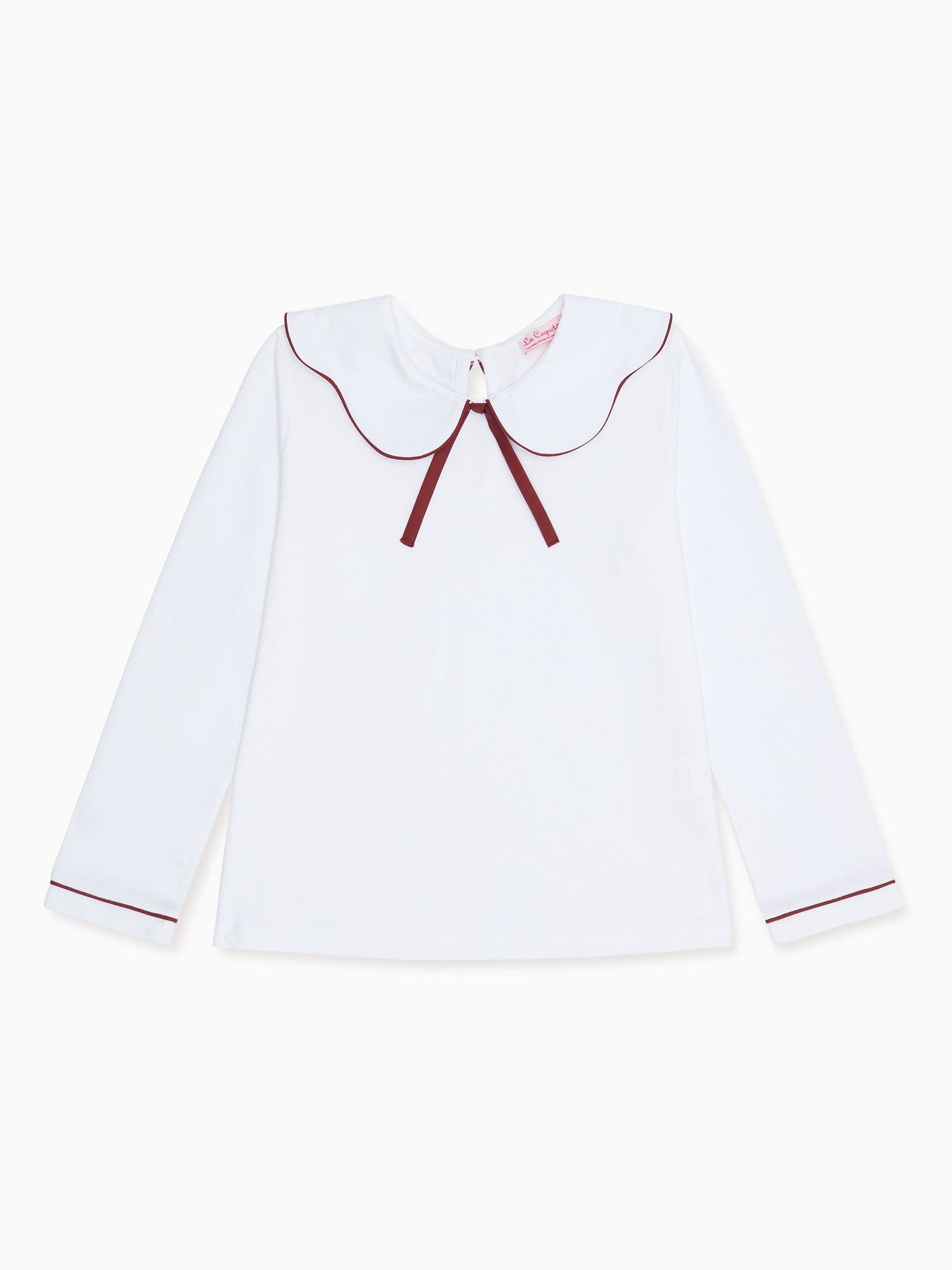 Burgundy Iziar Long Sleeve Girl Top